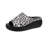 Pantofole da donna estive, ortopediche, da donna, con plantare, Leo, traspiranti, aperte, leggere, bianco, 40 EU