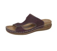 Pantofole da donna estive retrò testa rotonda cava semplice una parola aperta punta zeppa sandali leggeri fondo spesso vacanze spiaggia bocca di pesce pantofole casual pantofole termiche calzini donna