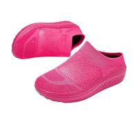 Pantofole da donna estive slip-on, scarpe ortopediche in rete traspirante, Colore: rosso, 42 EU