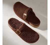 Pantofole da donna in colore unito con punta tonda e fodera in pelliccia, nuove per l'anno nuovo e il giorno di San Valentino EUR36,EUR37,EUR38,EUR39,EUR40,EUR41,EUR42,EUR43Colore unico