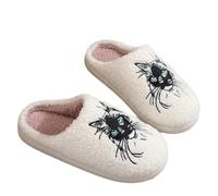 Pantofole da donna in feltro, invernali, carine, divertenti, chiuse, in feltro, antiscivolo, ortopediche, morbide e morbide, calde, Blu, 36 EU