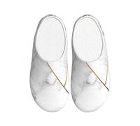 Pantofole da donna in flanella con texture marmorizzata per uomo linea dorata antiscivolo calde scarpe invernali per interni ed esterni, Multicolore, large