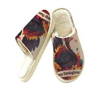 Pantofole da donna in memory foam con foglie autunnali della Turchia del Ringraziamento, Multi, 38.5/39.5 EU