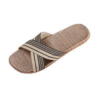 Pantofole da donna, in paglia, da uomo, da donna, antiscivolo, unisex, per l'estate, Airfoot Cloud Slides, scarpe da spiaggia, caffè, 40/41 EU