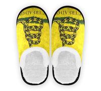 Pantofole da donna in pile peloso suola antiscivolo calde pantofole per la casa hotel viaggi camera da letto aereo festa M, Bandiera di Gadsden (simbolo USA), Medium