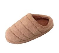 Pantofole da donna in pile solido con suola morbida e silenziosa | Tinta unita, pile felpato, suola morbida e silenziosa, antiscivolo, taglie UK 3-8, abbigliamento accogliente per la casa e