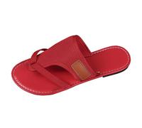 Pantofole da donna in rete, antiscivolo e traspiranti, leggere, ideali per le giornate calde e la vita quotidiana, con soletta morbida e suola flessibile, Colore: rosso, 40 EU