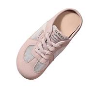 Pantofole da donna, in rete, traspiranti, leggere, in tinta unita, con suola morbida, comode, per il tempo libero, casual, estive, con lacci, 35-40 EU, Colore: rosa., 40 EU