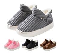 Pantofole da donna in velluto a coste, pantofole da donna antiscivolo con suola spessa e spessa per la casa, morbide e comode, scivoli caldi per esterni, antiscivolo, per camminare, scarpe da casa per