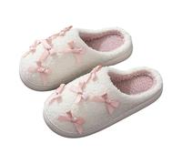 Pantofole da donna invernali calde da donna in pile di Cotton Slippers Cute Versatile and Warm Home Cotton Slippers traduzioni per la casa da donna, bianco, 39 EU