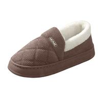 Pantofole da donna invernali calde per la casa da donna Soft Plush Fuzzy Winter Holiday Slippers Comfy Bedroom Indoor Outdoor Shoes Kuschel Pantofole da donna, caffè, 34 EU