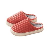 Pantofole da donna invernali, comode, morbide, calde, per interni ed esterni, comode, per lei e per lui, Rosso anguria, 37.5 EU
