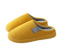 Pantofole da donna invernali in peluche, da uomo, calde, in feltro, comode e unisex, giallo., 39 EU