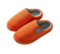 Pantofole da donna invernali, in peluche, da uomo, calde, in feltro, unisex, morbide, comode, in peluche, antiscivolo, foderate, per interni ed esterni, EU 36-44, 07 arancione., 40 EU