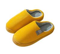 Pantofole da donna invernali, in peluche, da uomo, calde, in feltro, unisex, morbide, comode, in peluche, antiscivolo, foderate, per interni ed esterni, EU 36-44, 08 giallo., 40 EU