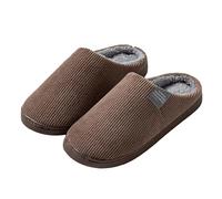 Pantofole da donna invernali, in peluche, da uomo, calde, in feltro, unisex, morbide, comode, in peluche, antiscivolo, foderate, per interni ed esterni, EU 36-44, 03 caffè, 44 EU