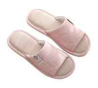 Pantofole da donna lavabili spa slipper piatte con punta aperta, comode pantofole per ospiti, pantofole da bagno, pantofole per uomo e donna, Colore: rosa., 37