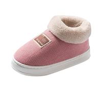 Pantofole da donna, morbide, foderate, invernali, in peluche, antiscivolo, per il tempo libero, spesse, in cotone, in feltro, Colore: rosa., 40 EU
