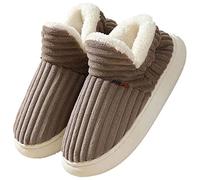 Pantofole da donna, pantofole da uomo, calde, confortevoli, in memory foam, per autunno e inverno, antiscivolo, leggere e traspiranti per interni ed esterni, scarpe per la casa, 2B, 45 EU