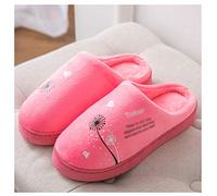 Pantofole da Donna Pantofole in Cotone Donna Inverno Casa per Interni Coppia Semplice Autunno e Inverno Pantofole Calde per la casa Slip on Pantofole da casa (Colore: Viola, Dimensioni: 38-39) (Rosso