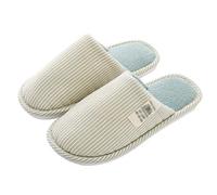Pantofole da Donna Pantofole Invernali in Cotone per la casa a Righe semplici da Coppia Pantofole Calde Calde con Fondo Spesso Femminile Pantofole da Uomo Slip on (Colore: C, Dimensioni: 44-45) (B 42