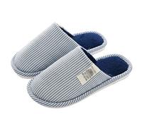 Pantofole da Donna Pantofole Invernali in Cotone per la casa a Righe semplici da Coppia Pantofole Calde Calde con Fondo Spesso Femminile Pantofole da Uomo Slip on (Colore: C, Dimensioni: 44-45) (D 38