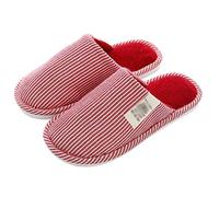 Pantofole da Donna Pantofole Invernali in Cotone per la casa a Righe semplici da Coppia Pantofole Calde Calde con Fondo Spesso Femminile Pantofole da Uomo Slip on (Colore: C, Dimensioni: 44-45) (F 44