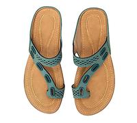 Pantofole da donna per alluce valgo, scarpe da spiaggia piatte a piedi nudi, pantofole romane, antiscivolo, estive, da bagno, traspiranti, per attività all'aperto, vacanze e spiaggia, verde, 43 EU