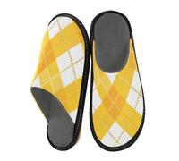Pantofole da donna per interni casa pantofole per donne dormienti s casa pantofola letto, Buffalo Plaid Giallo Brillante 1, 38/38.5 EU