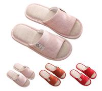 Pantofole da donna per ospiti, pantofole da hotel, lavabili e lavabili, con punta aperta, comode pantofole da bagno per uomo e donna, Colore: rosa., 41 EU