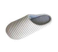 Pantofole da donna per primavera, estate, autunno e inverno, sottili, in cotone traspirante, pantofole prima e dopo la gravidanza mocassini pantofole da donna in pelle, Grigio, 37 EU