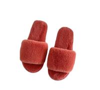 Pantofole da donna, soffici, estive, in peluche, antiscivolo, leggere, con suola morbida, antiscivolo, per il tempo libero, con piedi larghi, Colore: arancione., 40 EU