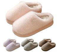 Pantofole da donna Tex con schienale confortevole, memoria di forma, pantofole da donna, invernali, calde, chiuse, pantofole tinta unita, pantofole in peluche, pantofole per la casa, pantofole per