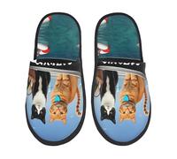 Pantofole Da Donna Two Brave Cats Are Floating On The Sea Iceberg Calde Pantofole Da Casa Leggere Ciabatte Per Campeggio Hotel Letto L