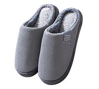 Pantofole da donna uomo in schiuma di memoria, pantofole invernali per la casa, pantofole unisex per adulti, comode e leggere, invernali, morbide peluche, per la casa, EU40-45, 2 grigio, 42/43 EU