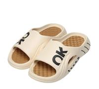 Pantofole da esterno in EVA con suola spessa e antiscivolo, adatte sia for la spiaggia uomo che donna a casa in estate(Khaki,44-45)