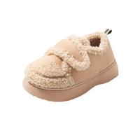 Pantofole da esterno per le donne in pile copertura tallone forma pane | Design a forma di pagnotta, tacco chiuso, pile felpato, suola in PVC, antiscivolo, taglia 36-40, caldo inverno all'aperto e