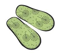 Pantofole da Inverno Flower Of Dandelion Pattern Peluche Ciabatte Pelose Pelose Leggero Ciabatte Casa Casa Uomo L