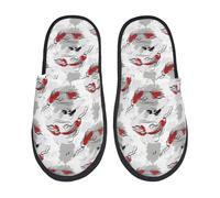 Pantofole da Inverno Koi Fish Print Comode Ciabattine Comodo Peluche Leggero Pantofole da Casa Interne Invernali L
