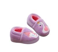 Pantofole da massaggio per bambini, a forma di animale, per l'inverno, calde, per interni ed esterni, suola morbida, antiscivolo, Viola, 28 EU