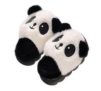 Pantofole da massaggio per bambini, invernali, calde e morbide, foderate in pile, con copertura per il tallone, pantofole per la casa, bianco, 27 EU
