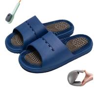 Pantofole da Massaggio per Uomo e Donna, Sandali da Massaggio per digitopressione, Scarpe da Massaggio ai Piedi, Ultra morbide, ad Asciugatura Rapida, Antiscivolo,Blu,45