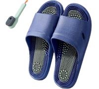Pantofole da Massaggio per Uomo e Donna, Sandali da Massaggio per digitopressione, Scarpe da Massaggio ai Piedi, Ultra morbide, ad Asciugatura Rapida, Antiscivolo,Blu,45