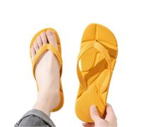 Pantofole da massaggio Uomo Infradito Scivoli casual di grandi dimensioni Spiaggia antiscivolo for Chanclas Hombre(Yellow,47)
