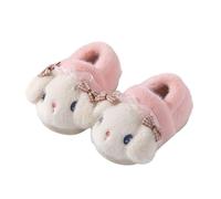Pantofole da ragazza in peluche a forma di coniglio, calde e carine, morbide e accoglienti, per bambini, invernali, resistenti, 01 rosa., 28 EU