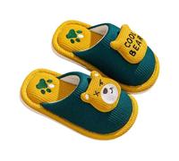 Pantofole da ragazza, invernali, calde, morbide e morbide, per bambini e bambini, graziosi disegni dei cartoni animati, comode pantofole con motivi animali, perfetta intimità per le ragazze, verde