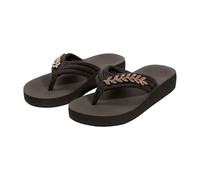 Pantofole da spiaggia da donna, casual, con clip, scarpe piatte, sandali da donna, gold, 40 EU