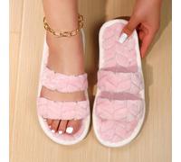 Pantofole da sposa alla moda da donna con 2 fasce, in morbida pelliccia bianca, suola morbida e silenziosa, adatte per la camera da letto, ideali per la nuova sposa CN36-37,CN38-39,CN40-41,CN42-43,CN4