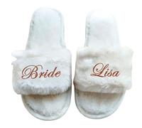 Pantofole Da Sposa Personalizzate Con Qualsiasi Testo/nome, Scarpe Da Sposa Personalizzate, Pantofole Da Damigella D'onore, Pantofole Morbide E Carine Per Le Donne, Pantofole Da Festa Nuziale