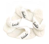 Pantofole Da Sposa Personalizzate, Pantofole Da Sposa Con Testo O Nome Personalizzati, Pantofole Bianche Morbide Per Donna, Regalo Per Damigella D'onore(StyleC)